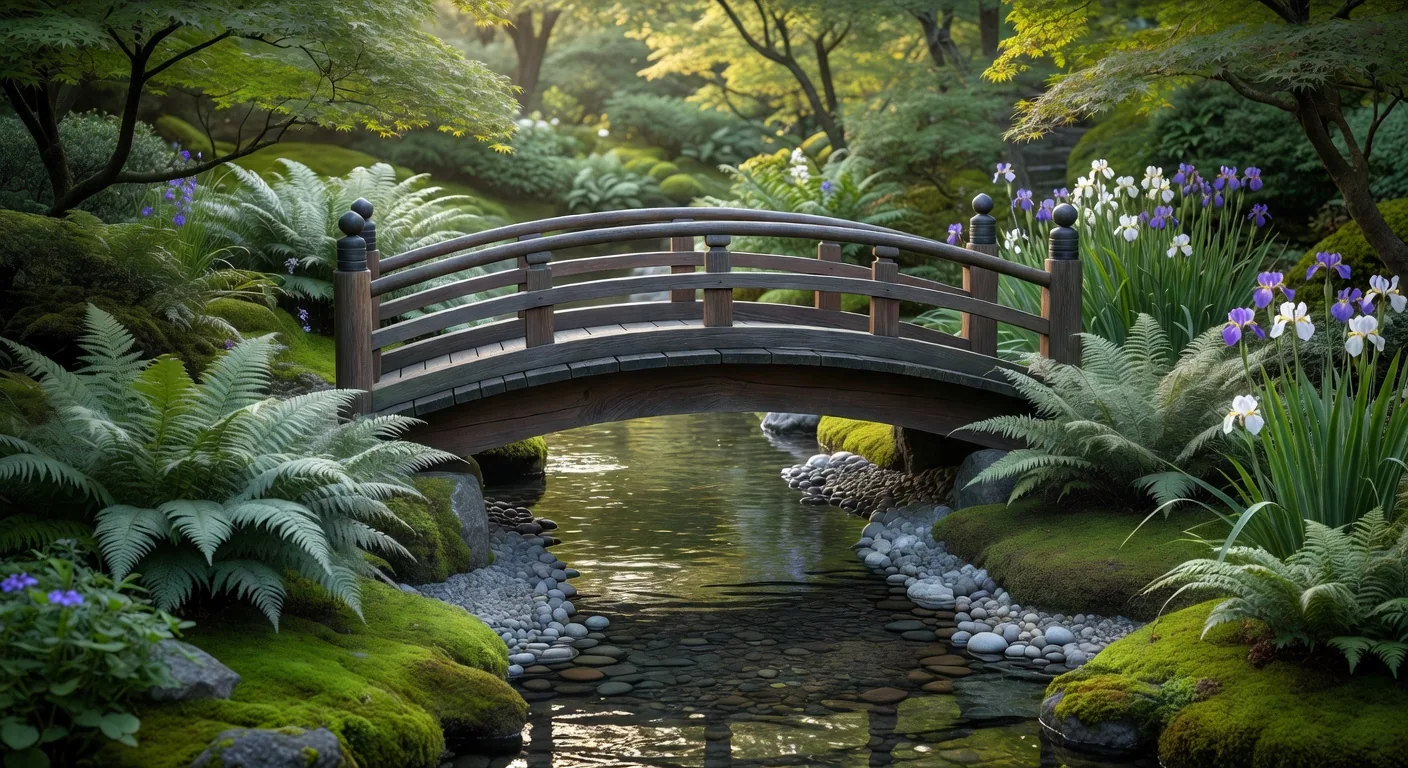 Wooden Garden Bridge